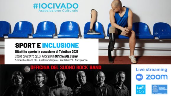 Sport e inclusione: dibattito sul tema, presentazione del libro di Claudio Palmulli e concerto di Officina del Suono