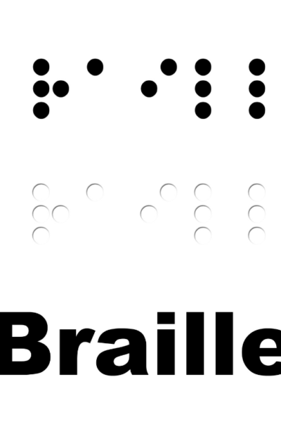 Immagine con scritta in braille